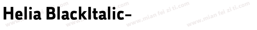 Helia BlackItalic字体转换
